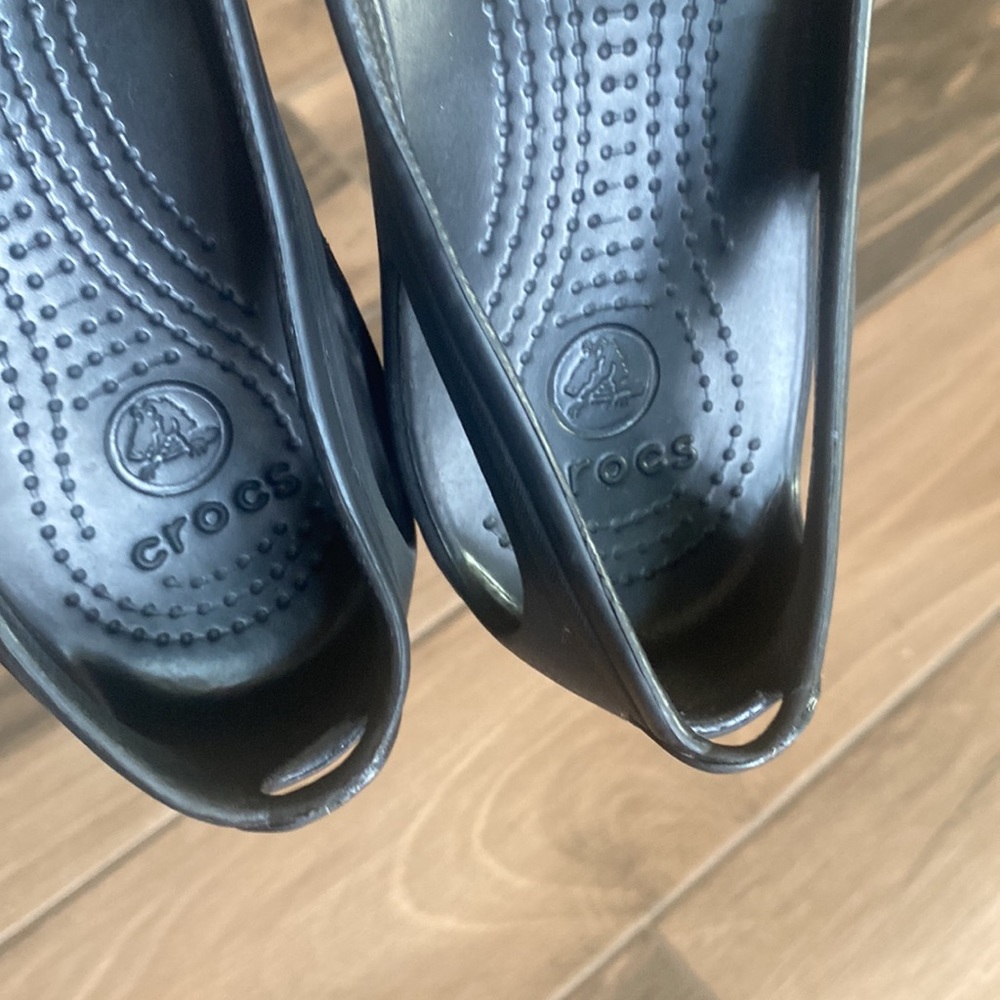 Crocs Kadee black slip-on flats womens 5 - Picture 9 of 9